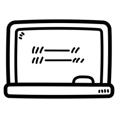 blackboard line icon style