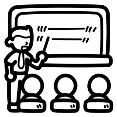 classroom line icon style