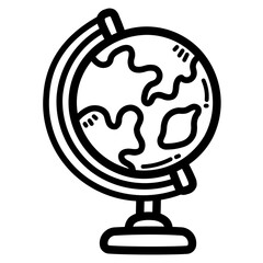 globe line icon style