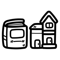 library line icon style