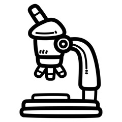 microscope line icon style