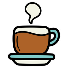 coffee filled outline icon style