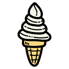 ice cream cone filled outline icon style