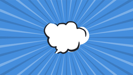 Comic Burst with Speech Bubble Abstract Vector Background