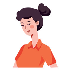 Smiling young adult cute isolated