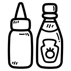 ketchup line icon style