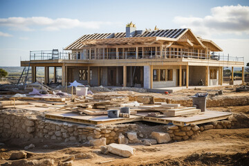 Country house being built