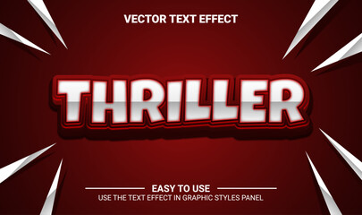 3d thriller editable text effect