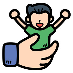 insurance filled outline icon style