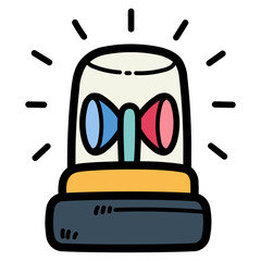 Siren filled outline icon style