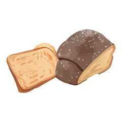 Freshly baked bread for breakfast