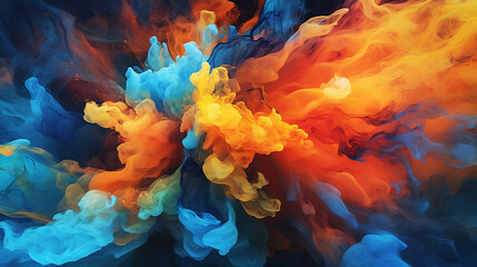 Symmetric Abstractions: Harmonious Fusion of Colorful Patterns, Geometric Shapes, and Graceful Figures in Black, White, and Vibrant Hues, Enhanced by Generative AI