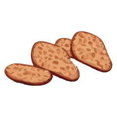 Vector icon of bread snack