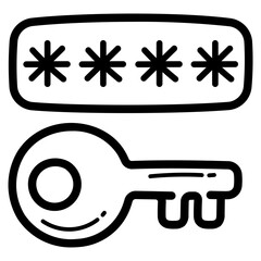 password line icon style