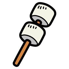 marshmallow filled outline icon style