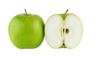 ripe green apple on transparent png