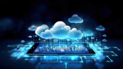 Obraz premium Cloud computing and its benefits