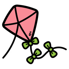 Kite filled outline icon style