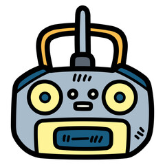 rc controller filled outline icon style