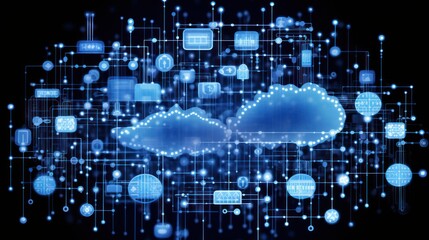 Fototapeta premium Cloud computing and its benefits