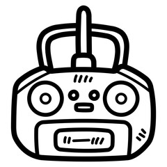 rc controller line icon style