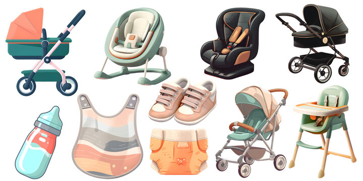 a collection of baby products. generative ai 