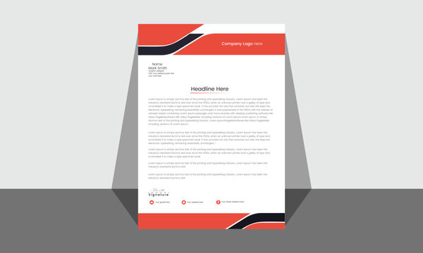 Professional creative letterhead template design for your business free vector.