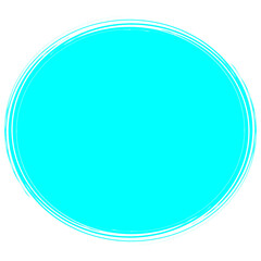Cute Blue Speech Circle Illustration