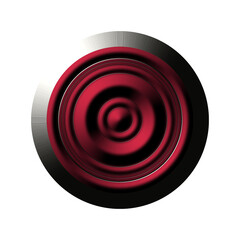 Metal Round Object in Style of Digital and Technology For Sound in Red and Black Color