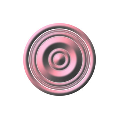 Shiny Light Pink Metal Circle for Decoration
