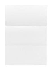 Folded Blank Sheet of Paper with transparent background