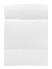 Folded Blank Sheet of Paper with transparent background