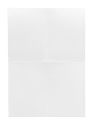 Folded Blank Sheet of Paper with transparent background