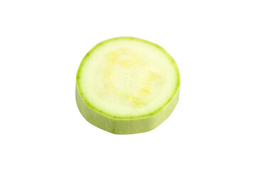 vegetable marrow or zucchini cut into rings isolated from background