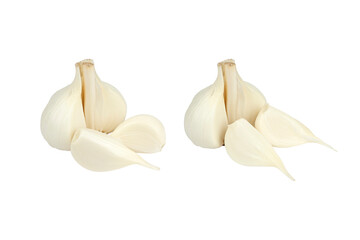 garlic. Young garlic isolated from background