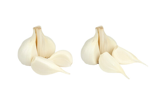 garlic. Young garlic isolated from background