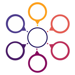Infographic abstract background with circles icon text box 