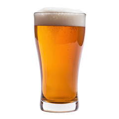 glass of beer isolated on transparent background cutout