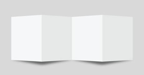 A4 four fold brochure paper mockup