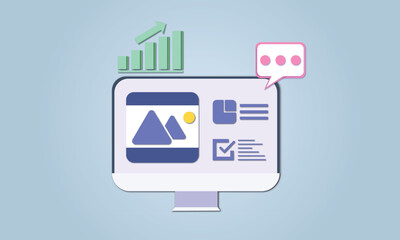 SEO Optimization, Web Analytics and Marketing SEO accept. on blue background.