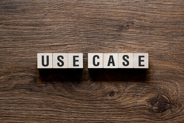 Use case - word concept on building blocks, text - Powered by Adobe