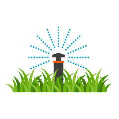 water sprinkler flat vector illustration clipart