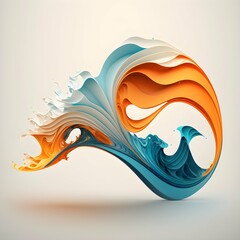 A wavelike design representing the fluid and flexible approach to claims management wave fluid flexible claims management dynamic complementary blue orange asymmetrical 
