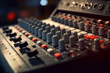 Studio sound mixer for recording control systems.Generative Ai.