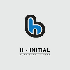 minimal initial letter H logo icon