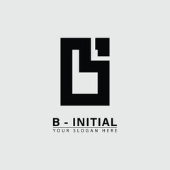 modern initial B letter logo icon.