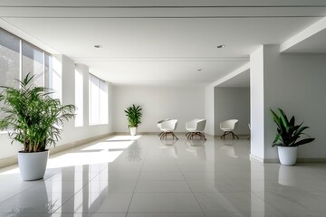 Obraz premium Modern public place with stylish interior