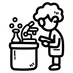 laboratory line icon style