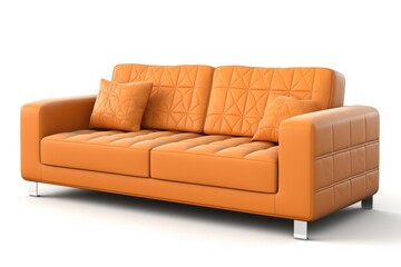 photo of 3d modern sofa on a white background