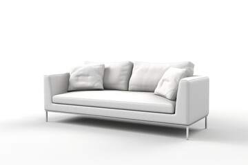 photo of 3d modern sofa on a white background